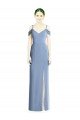 Draped Cold Shoulder Sweetheart Long Chiffon Formal Dress