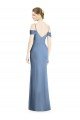 Draped Cold Shoulder Sweetheart Long Chiffon Formal Dress