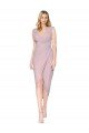Cocktail Length High Low Mermaid Chiffon Wrapped Formal Dress