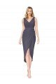 High Low V-Neck Chiffon Mermaid Wrap Formal Dress