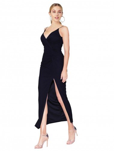 High Neck Chiffon Spaghetti Straps Short Cocktail Formal Dress Canada