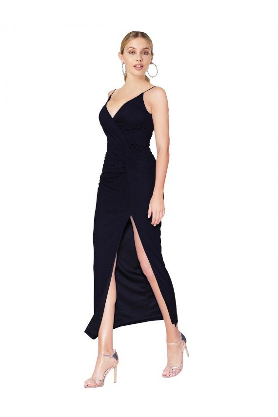 High Neck Chiffon Spaghetti Straps Short Cocktail Formal Dress