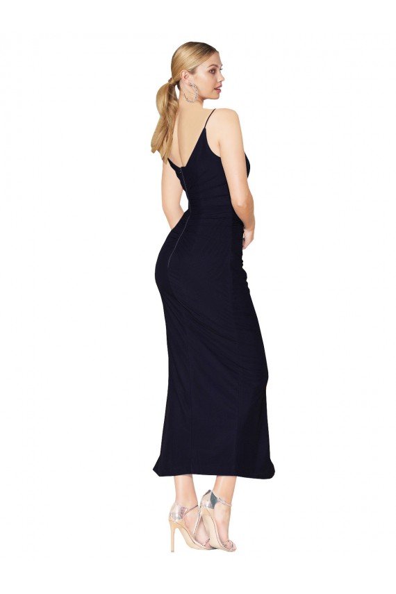 High Neck Chiffon Spaghetti Straps Short Cocktail Formal Dress