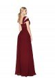 Off the Shoulder Long Chiffon Formal Dress with Side Slit