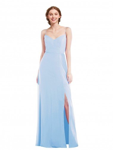 Tie Back Cutout Maxi Formal Dress with Front Slit Canada