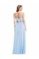 Tie Back Cutout Maxi Formal Dress with Front Slit