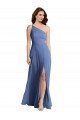 One Shoulder Full Length Maxi Formal Dress with Flirty Slit