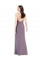 Simple Floor-Length Chiffon Formal Dress with Criss-Cross Back
