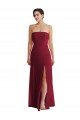 Cuffed Strapless Maxi Formal Dress with Front Slit