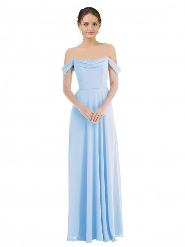 Off the Shoulder Draped Neckline Maxi Formal Dress Canada