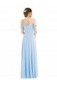Off the Shoulder Draped Neckline Maxi Formal Dress
