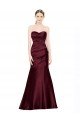 Mermaid Sweetheart Soft Satin Formal Dress with Pleats