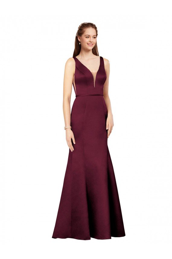 Sexy Satin Formal Dress with Side Cutouts