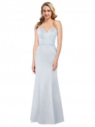 Old Hollywood-Inspired Strapless Satin Formal Dress Canada