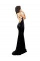 Sleek Fishtail Shaped Open Back Sequin Formal Dress