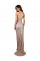 High Slit Scoop Neck Long Sequin Formal Dress