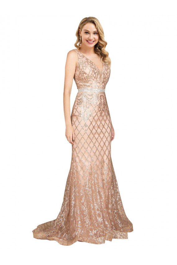 Sleek Long Mermaid Sparkling Sequin Formal Dress