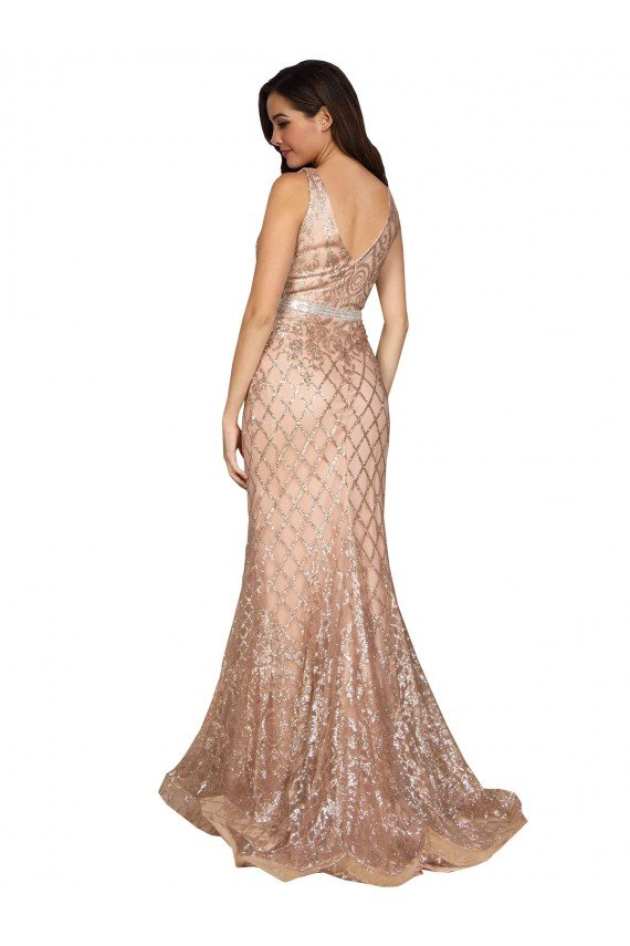 Sleek Long Mermaid Sparkling Sequin Formal Dress