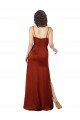 Floor-Length Silky Satin Formal Dress with Skirt Slit