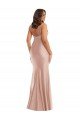 Deep V-Neck Silky Satin Mermaid Formal Dress with Side Slit