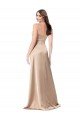 Silky Satin Formal Dress with Draped Surplice Bodice