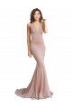 Deep V-Neck Mermaid Low Back Long Spandex Formal Dress