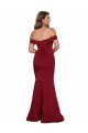 Off Shoulder Sleeves Sweetheart Neckline Long Spandex Formal Dress