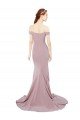 Off the Shoulder Mermaid Long Sweep Train Formal Dress