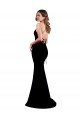 High Neck Low Criss Cross Back Crepe Formal Dress