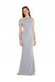 Off the Shoulder Asymmetrical Mermaid Crepe Formal Dress