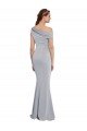 Off the Shoulder Asymmetrical Mermaid Crepe Formal Dress