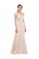 Deep V-Neck and Back Long Crepe Formal Dress