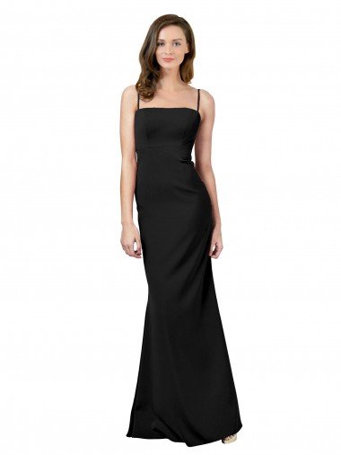 Fit and Flare Slim Crepe Formal Dress with Cutout Back Canada