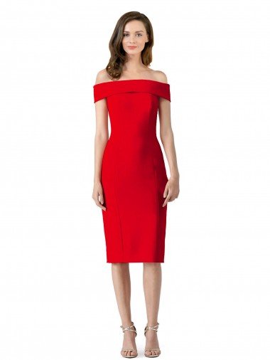 Off the Shoulder Square Neck Cocktail Formal Dress Canada