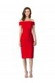 Off the Shoulder Square Neck Cocktail Formal Dress