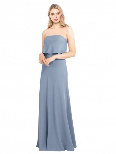 High Neck Sheath Sleeveless Stretch Crepe Formal Dress Canada