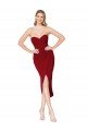 Cocktail Length Sweetheart Mermaid Wrap Crepe Formal Dress