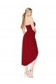 Cocktail Length Sweetheart Mermaid Wrap Crepe Formal Dress