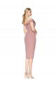 Knee Length Off the Shoulder Sweetheart Crepe Cocktail Formal Dress