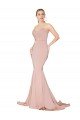 Sweep Train Sweetheart Long Mermaid Crepe Formal Dress Low Back