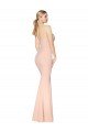 Sweetheart Shirred Neck Long Floor Length Crepe Formal Dress