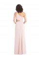 Midriff Cutout Flirty One Shoulder Maxi Crepe Formal Dress
