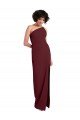 Sleek One Shoulder Long Crepe Formal Dress with Daring Slit