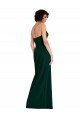Scooped Strapless Neckline Crepe Formal Dress with Side Slit