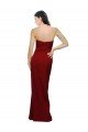 Straight Pencil Skirt Long Sweetheart Crepe Formal Dress with High Side Split