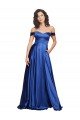 Off the Shoulder Ball Gown Sweetheart Stretch Satin Formal Dress