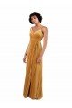 Romantic Velvet Floor Length Formal Dress with Wrap Detail