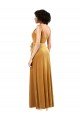 Romantic Velvet Floor Length Formal Dress with Wrap Detail
