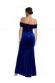 Full Length Long Velvet Formal Dress with Side Split