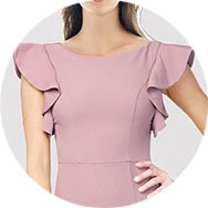 Flutter Sleeves Formal Dresses Canada